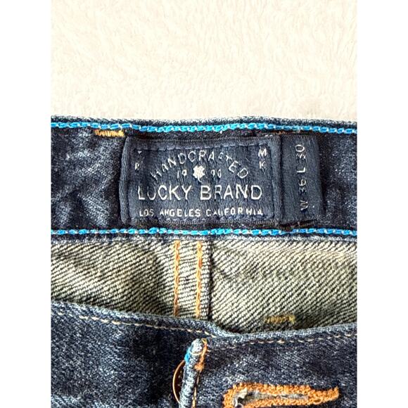 Lucky Brand 363 Vintage Straight Men 36x30 Dark Wash Jeans - Picture 2 of 9